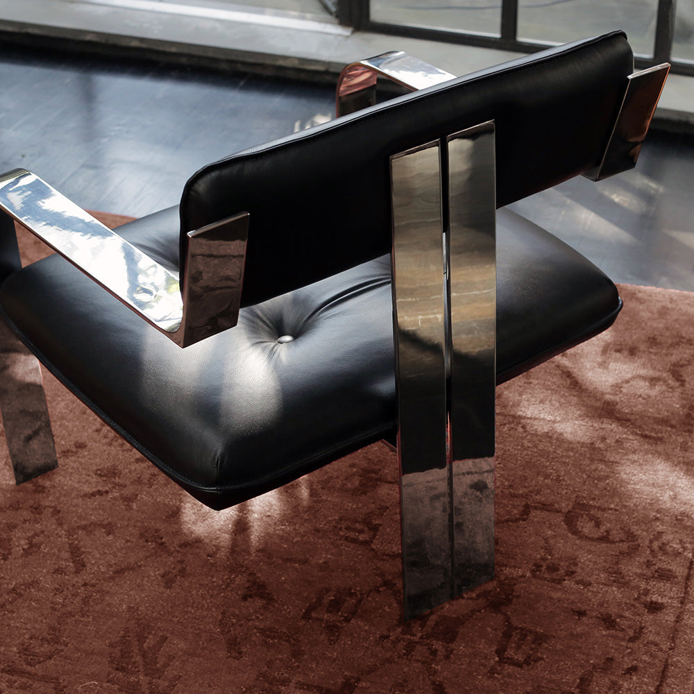Limited Edition Black Leather Accent Chair by Gordon von Steiner