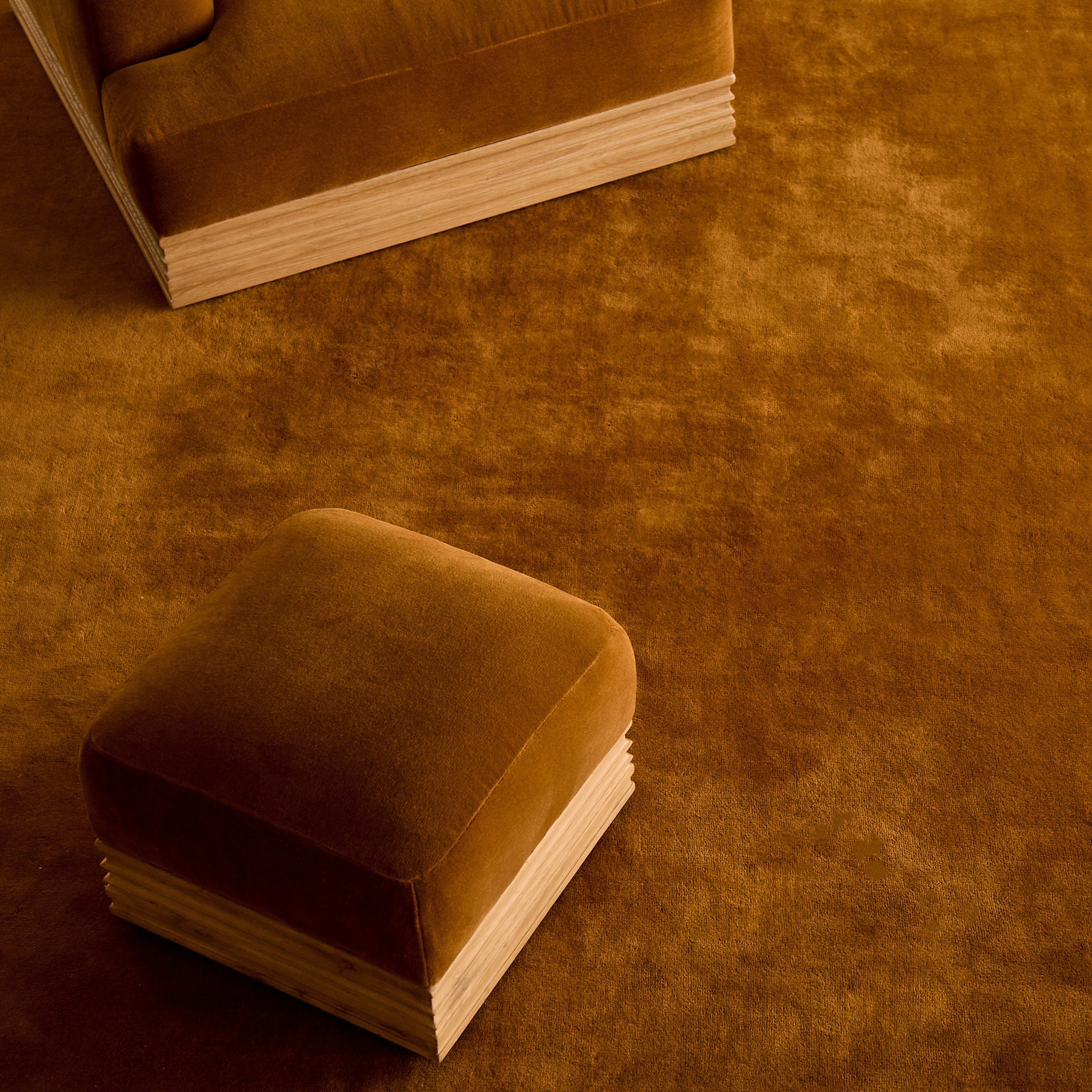 Luxury Handwoven Copper Rug - 100% New Zealand Wool