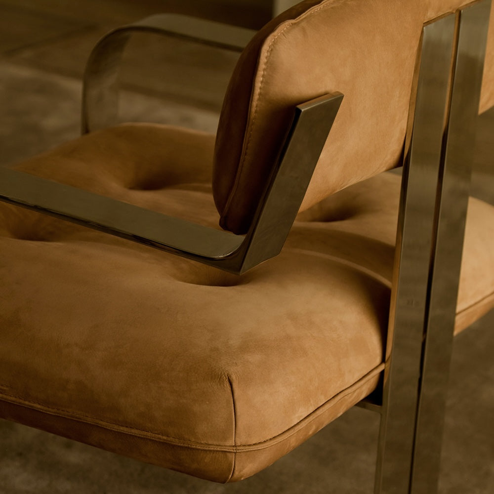 Limited Edition Camel Nubuck Accent Chair by Gordon von Steiner