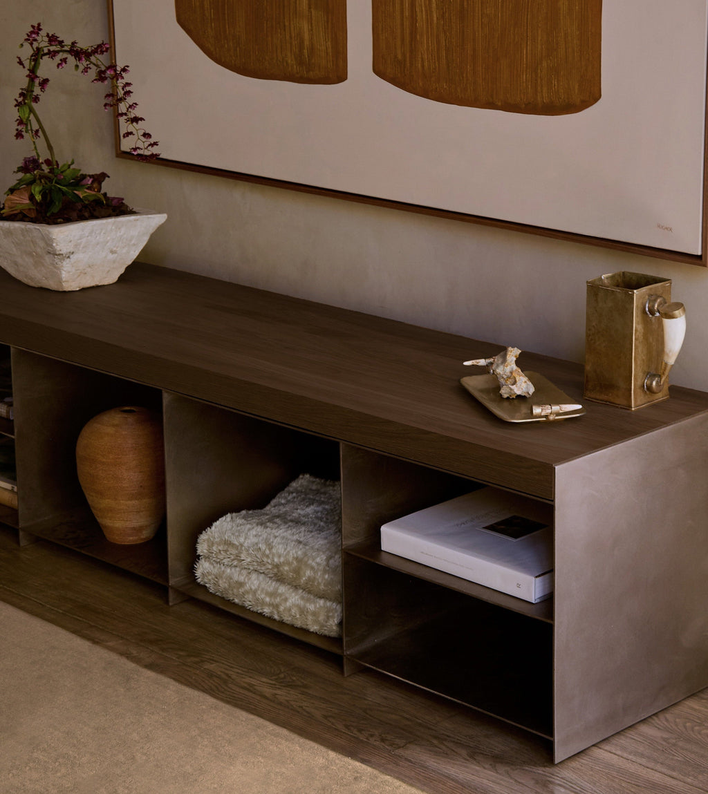 Modern Milan Media Console with Versatile Storage Options