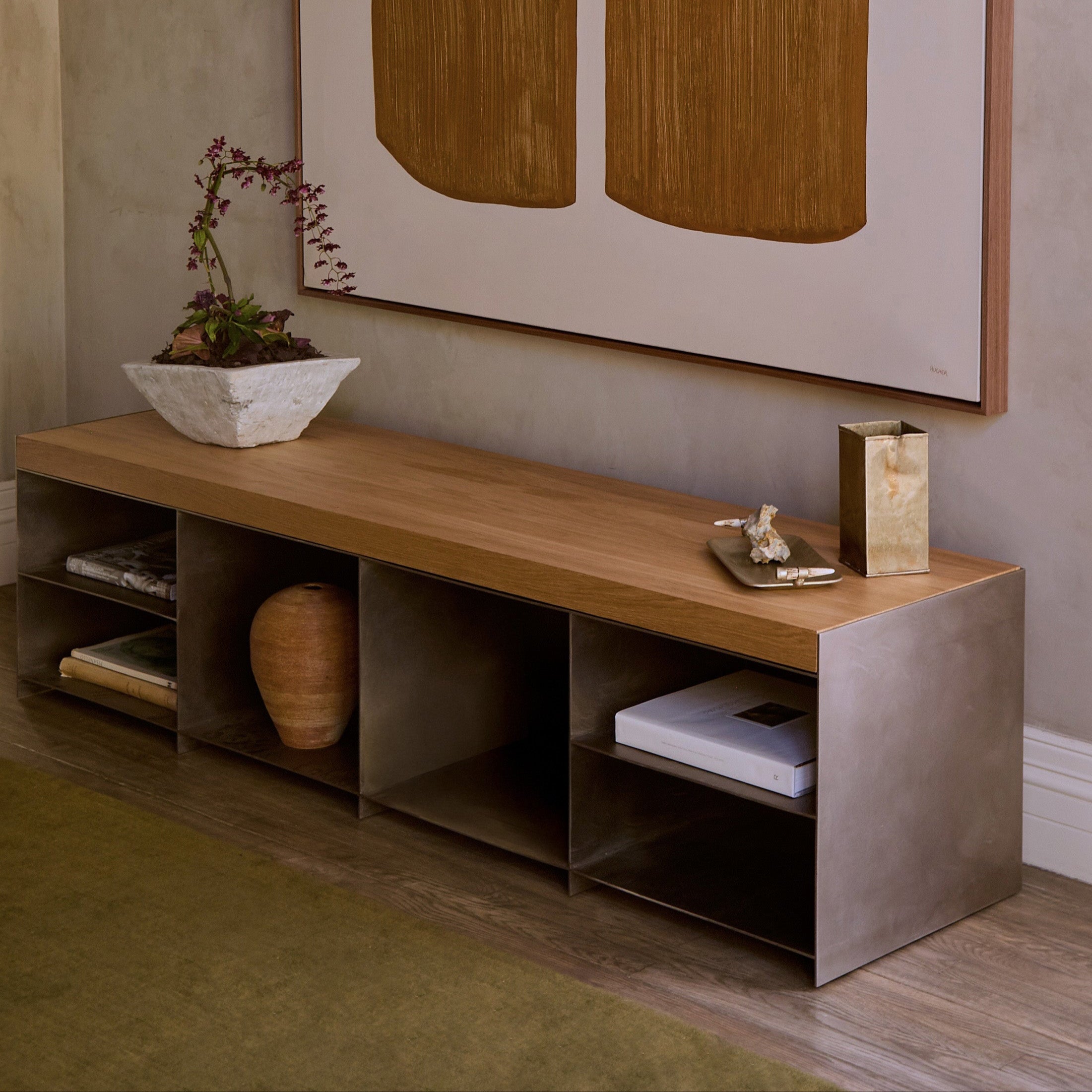 Modern Milan Media Console with Versatile Storage Options
