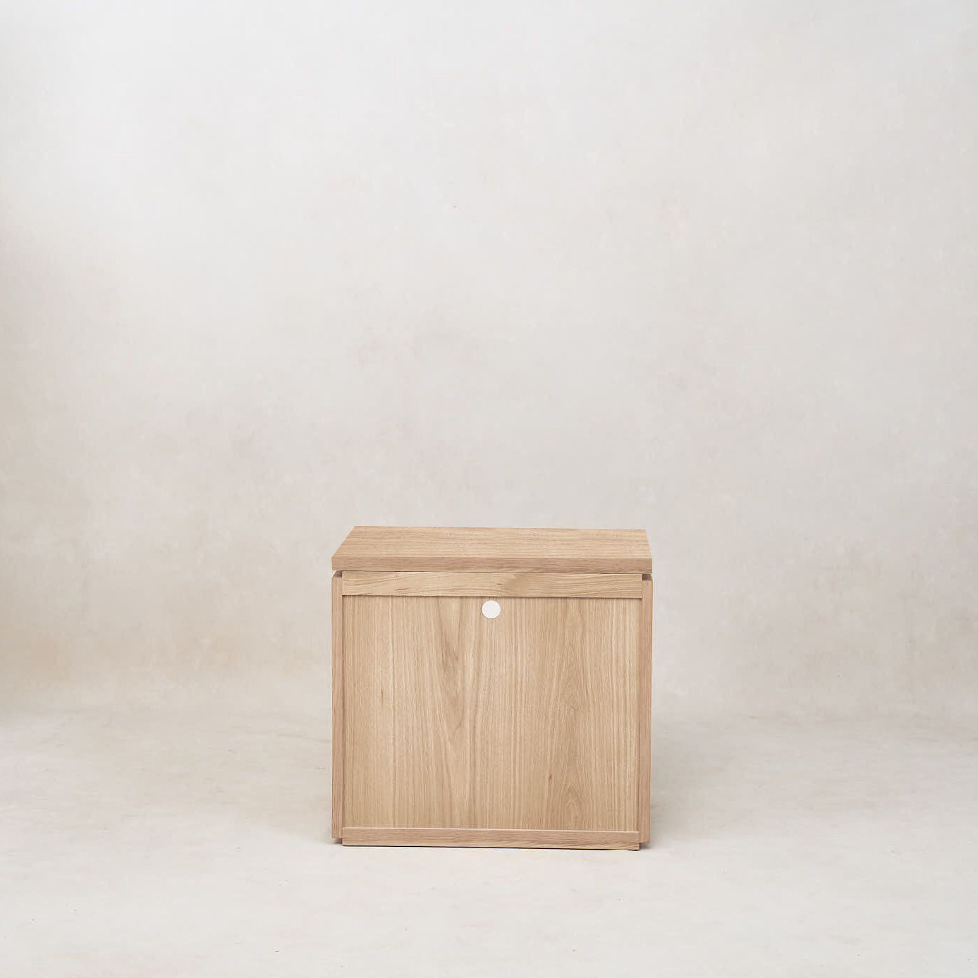 Elegant White Oak Nightstand with Soft-Close Drawers