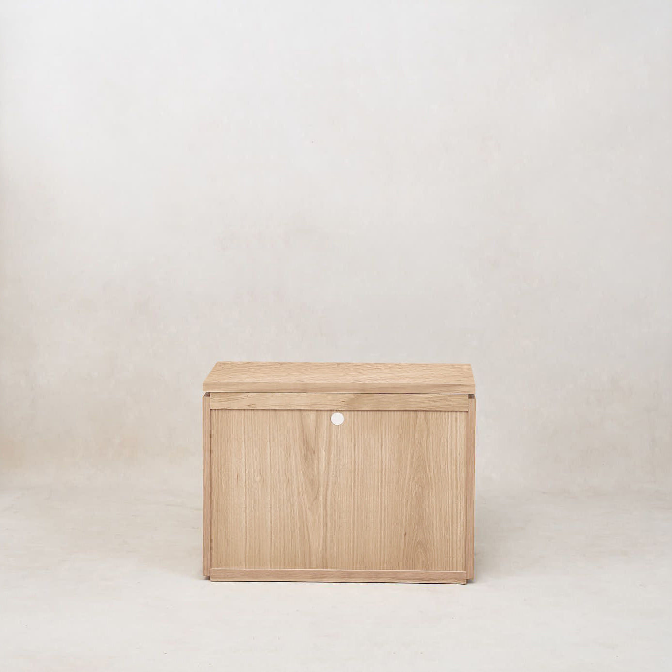 Elegant White Oak Nightstand with Soft-Close Drawers