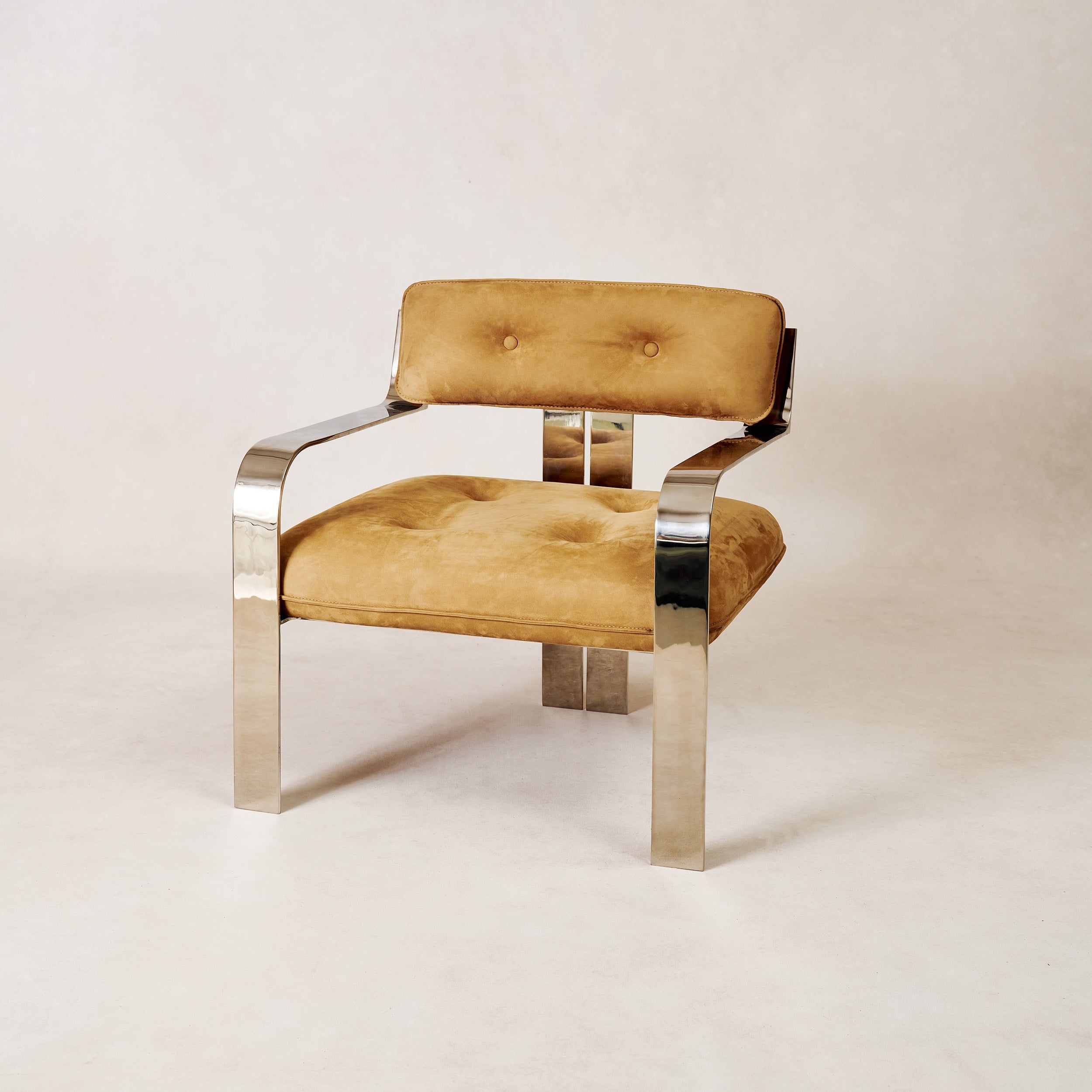 Limited Edition Camel Nubuck Accent Chair by Gordon von Steiner