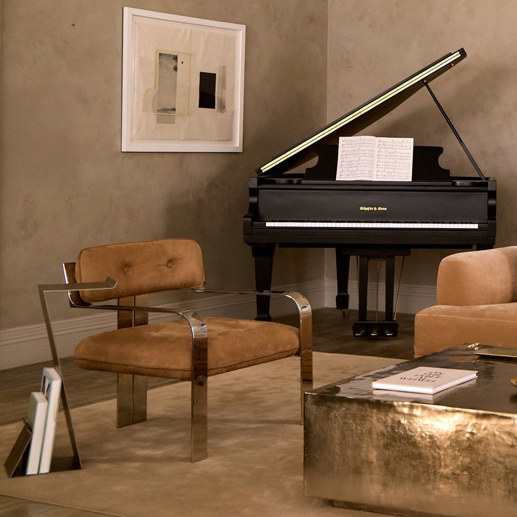Limited Edition Camel Nubuck Accent Chair by Gordon von Steiner