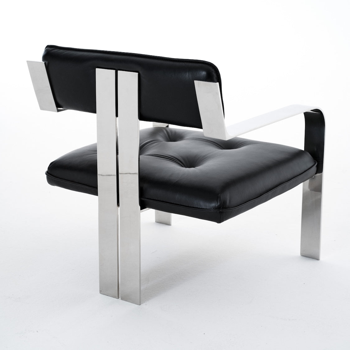 Limited Edition Black Leather Accent Chair by Gordon von Steiner