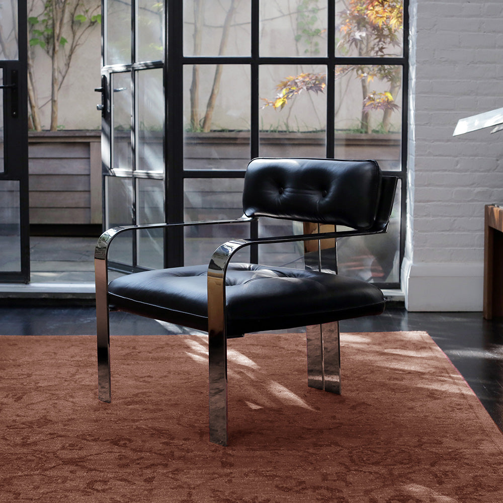 Limited Edition Black Leather Accent Chair by Gordon von Steiner