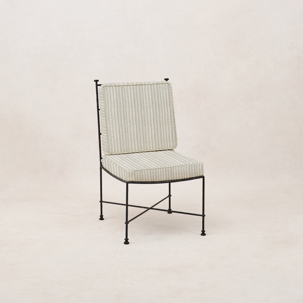Provence Outdoor Armless Dining Chair - Mist Striped