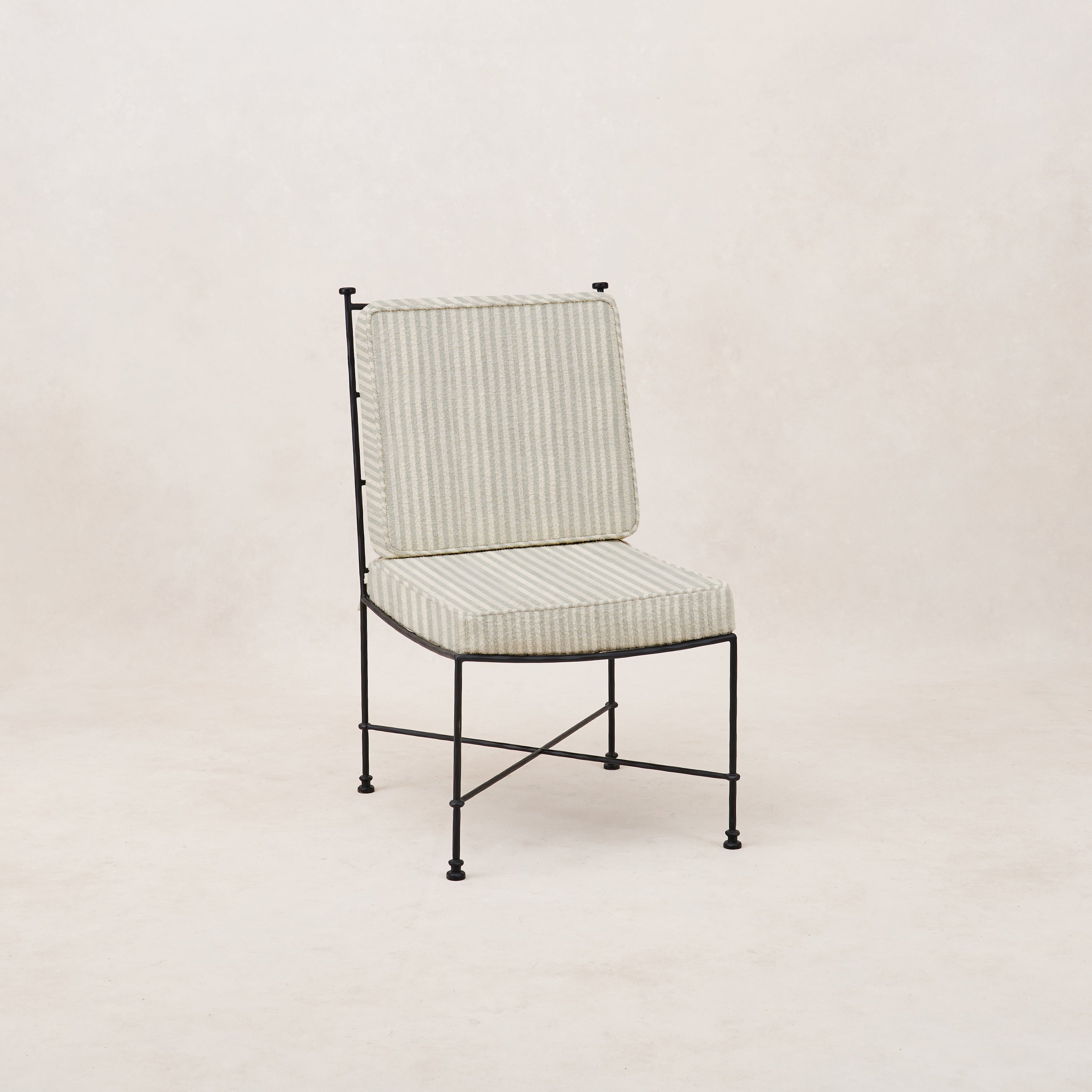 Provence Outdoor Armless Dining Chair - Mist Striped