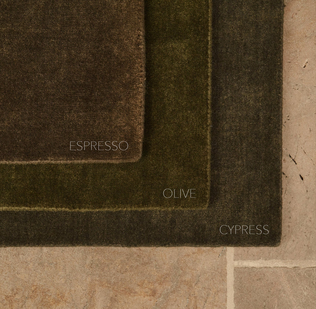 Handwoven Olive Rug - Premium New Zealand Wool Decor