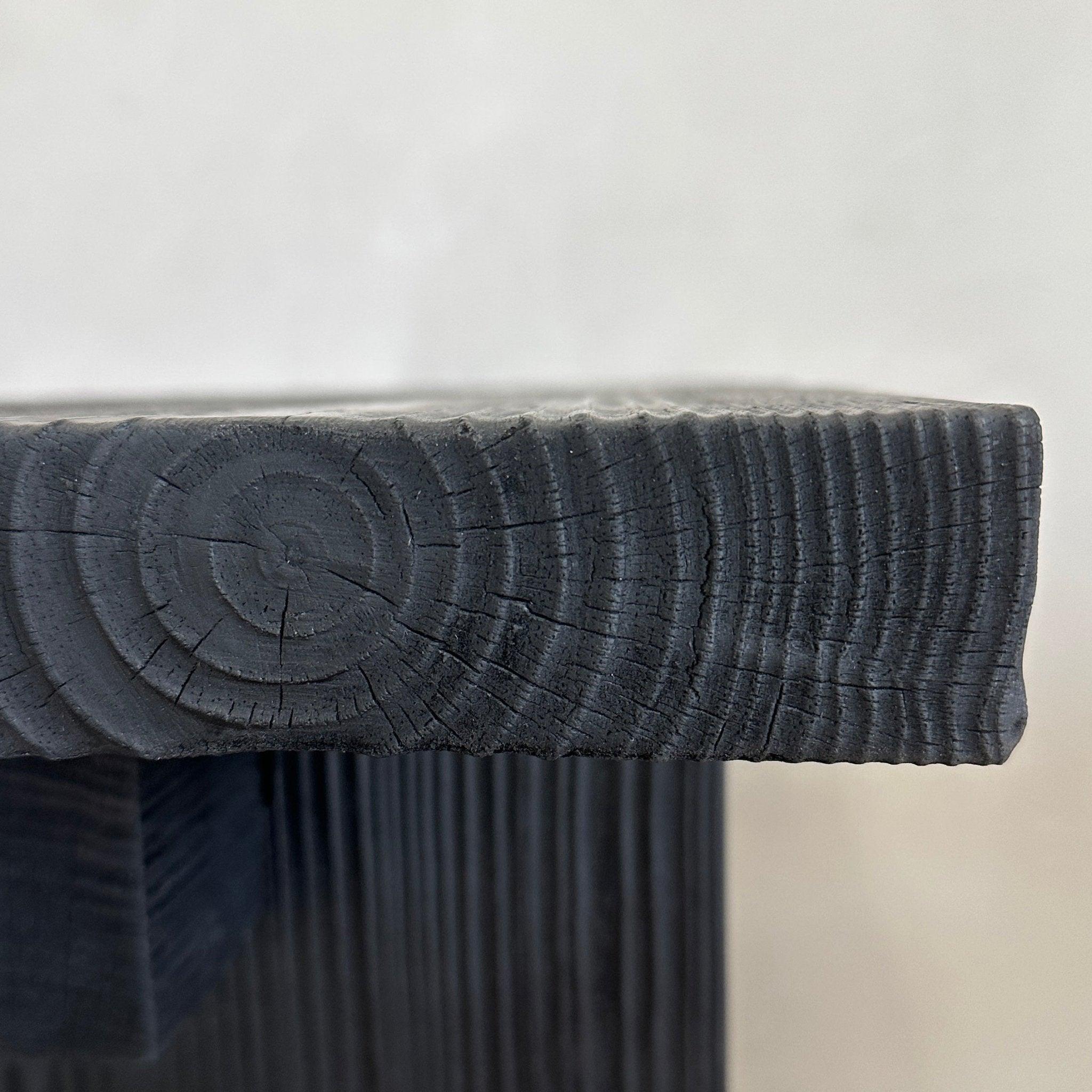 Handcrafted Shou Sugi Ban Console Table – Modern Entryway Elegance