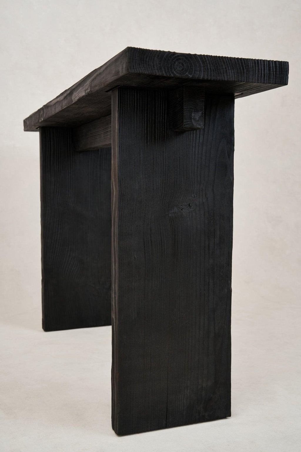 Handcrafted Shou Sugi Ban Console Table – Modern Entryway Elegance