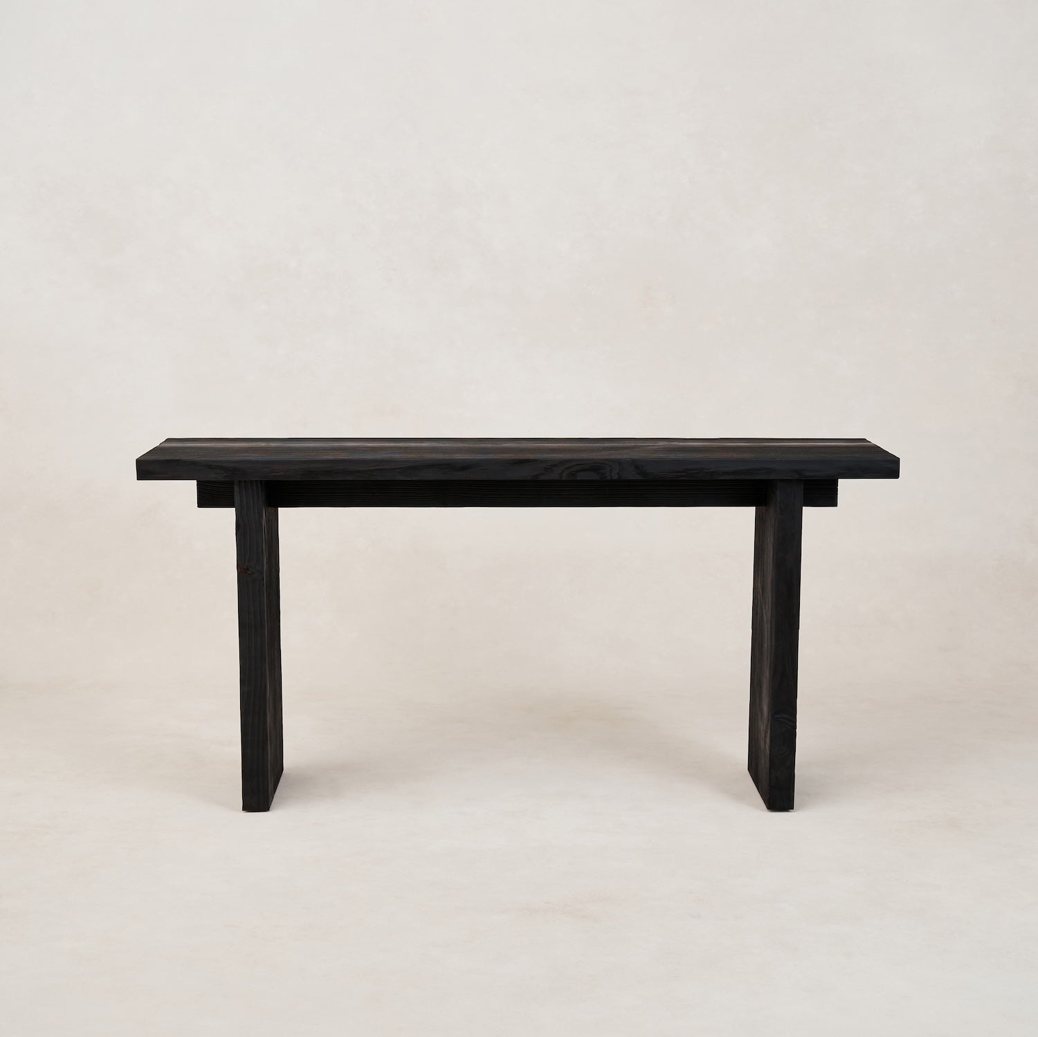 Handcrafted Shou Sugi Ban Console Table – Modern Entryway Elegance