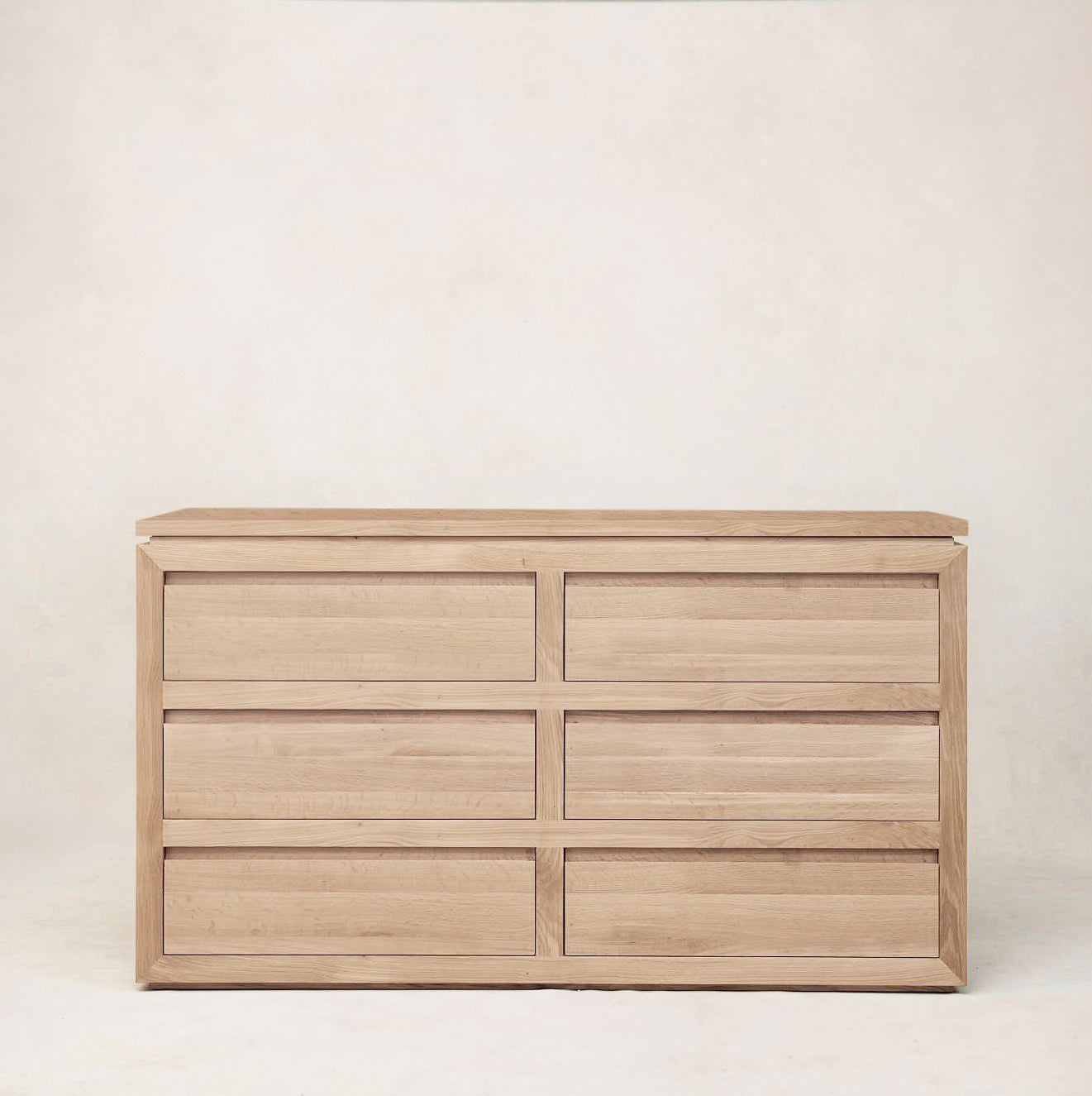 Sofita White Oak Dresser with Marble Accent - Premium Storage