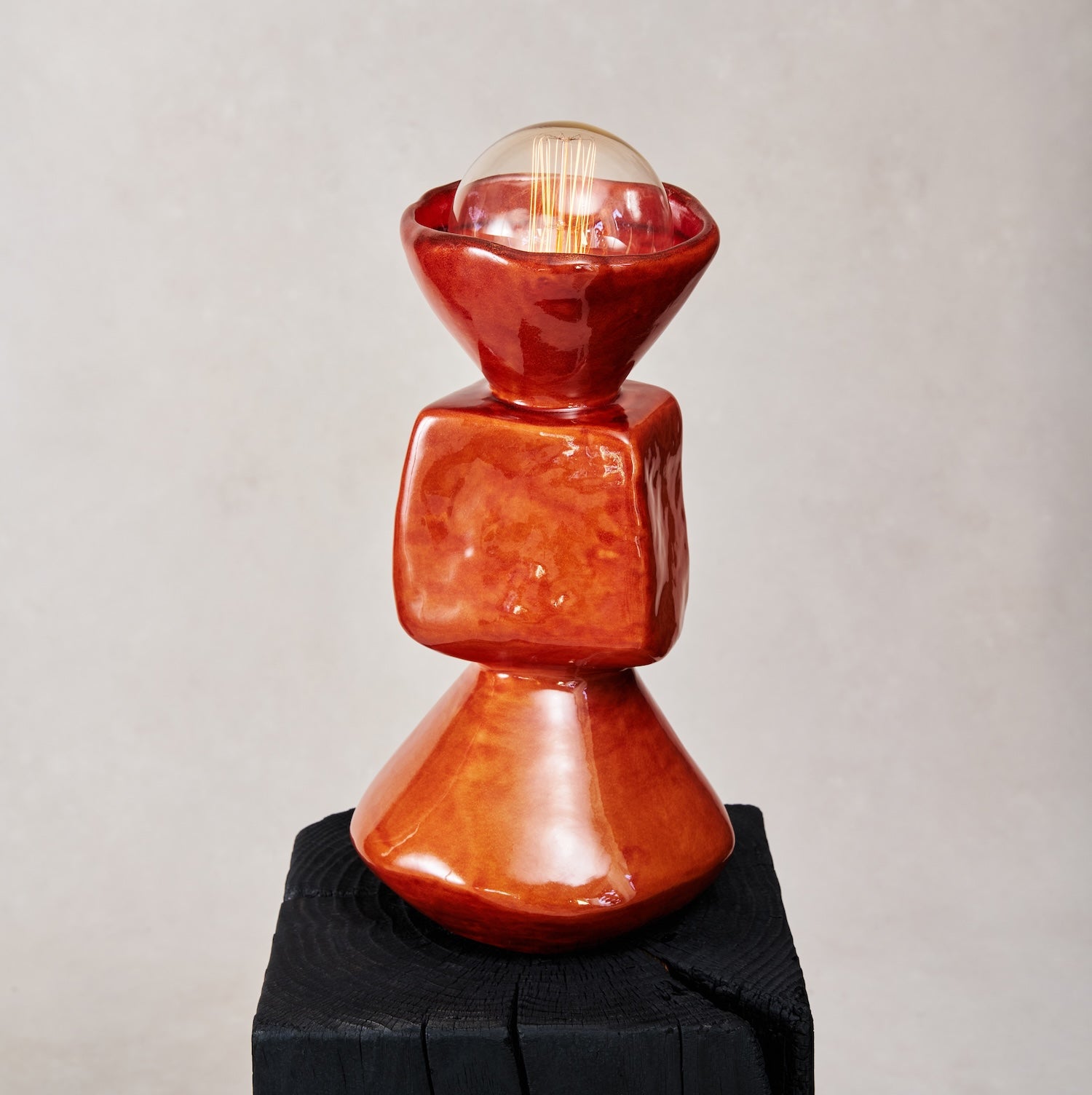 Handcrafted Ceramic Table Lamp - Artistic Design from Portugal