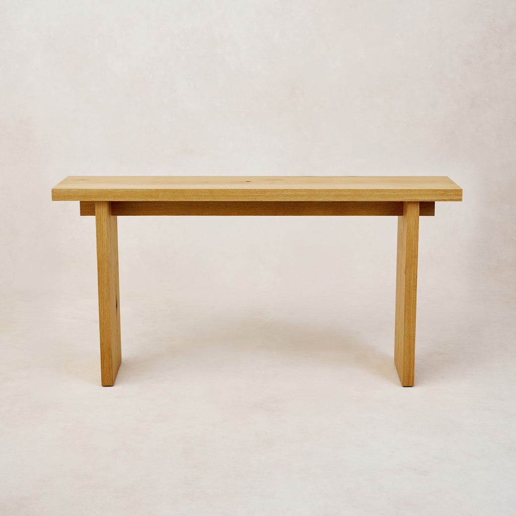 Minimalist White Oak Kyoto Console Table for Entryway
